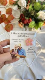 Kadınlar Günü Tohumlu Kart, Öğretmen İsimli Hediye Kartı