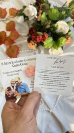Kadınlar Günü Tohumlu Kart, Öğretmen İsimli Hediye Kartı - Görsel 2